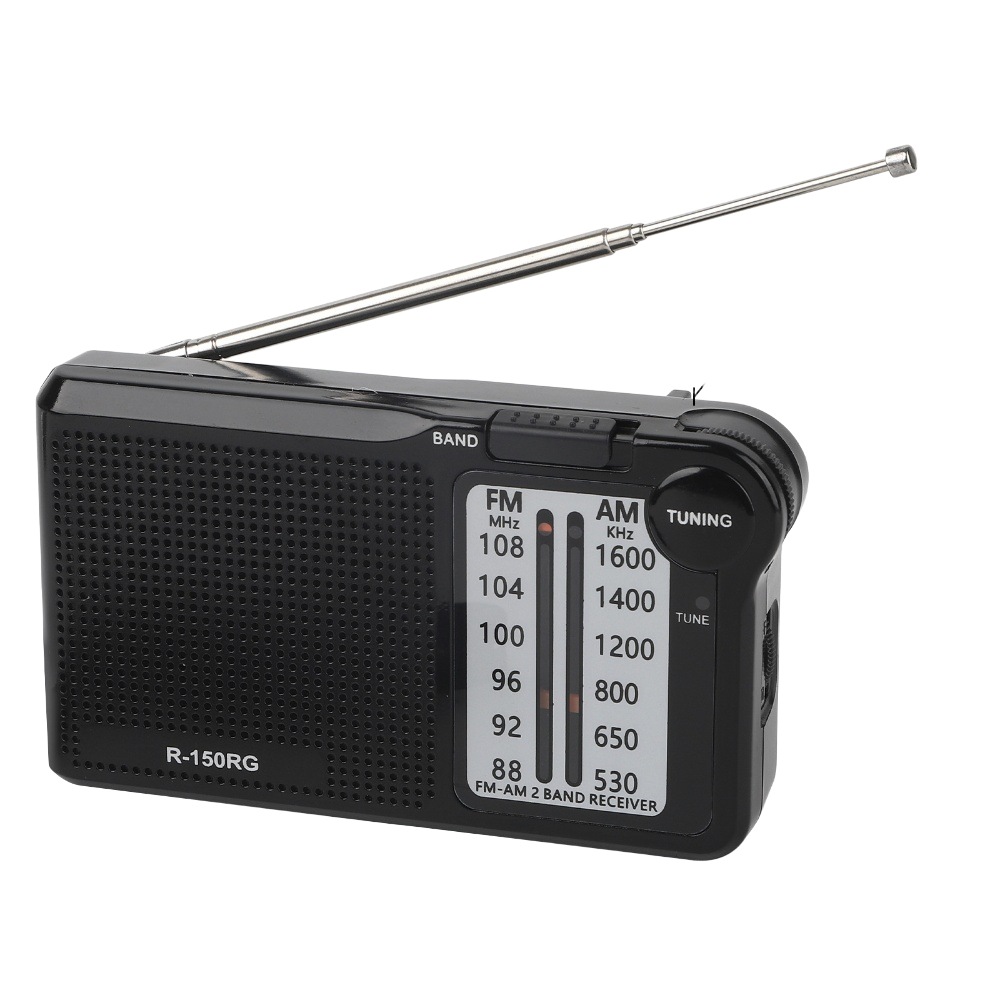 Rádio Retro Portátil AM/FM Aux Recarregavel 355 com Entrada USB Type-C pilha