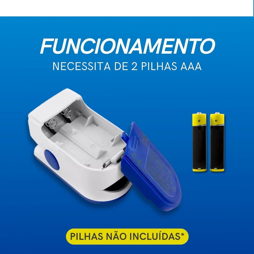 Oxímetro de Pulso Portátil com Clipe de Dedo para Monitoramento Doméstico de Saturação de Oxigênio n