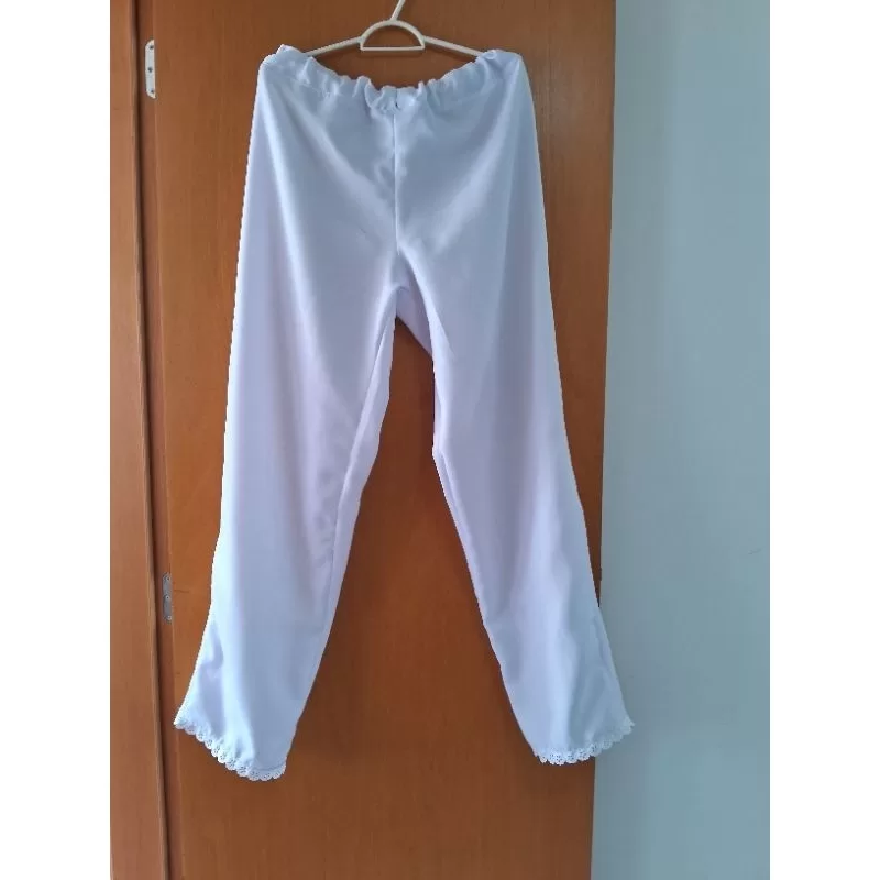 Calça SIMPLES Feminino/ Branco/Preto/de Ração/Simples com forro/ Umbanda  Candomblé Plus size afro r