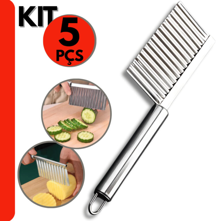 Kit Cortador Ondulado Aço Inox