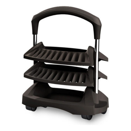 Carrinho Expositor Esmaltes Diva 2 Bandejas Preto 