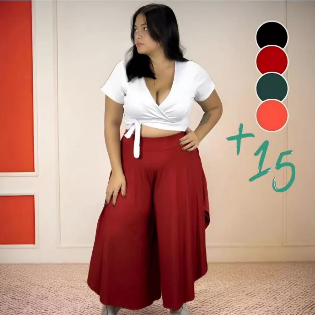 Calça Saia Feminina Pantacourt Godê Tecido viscolycra Premuim Único 38 ao 52