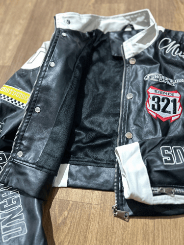 Jaqueta Couro Original College Racing Feminina Cur