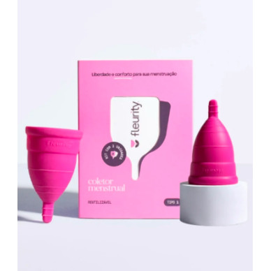 KIT FLEURITY COLETOR MENSTRUAL COM 2 UNIDADES R