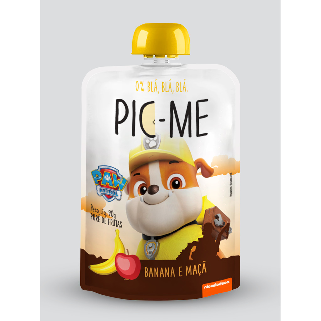 PIC ME BANANA E MAÇÃ PATRULHA CANINA POUCH 90G