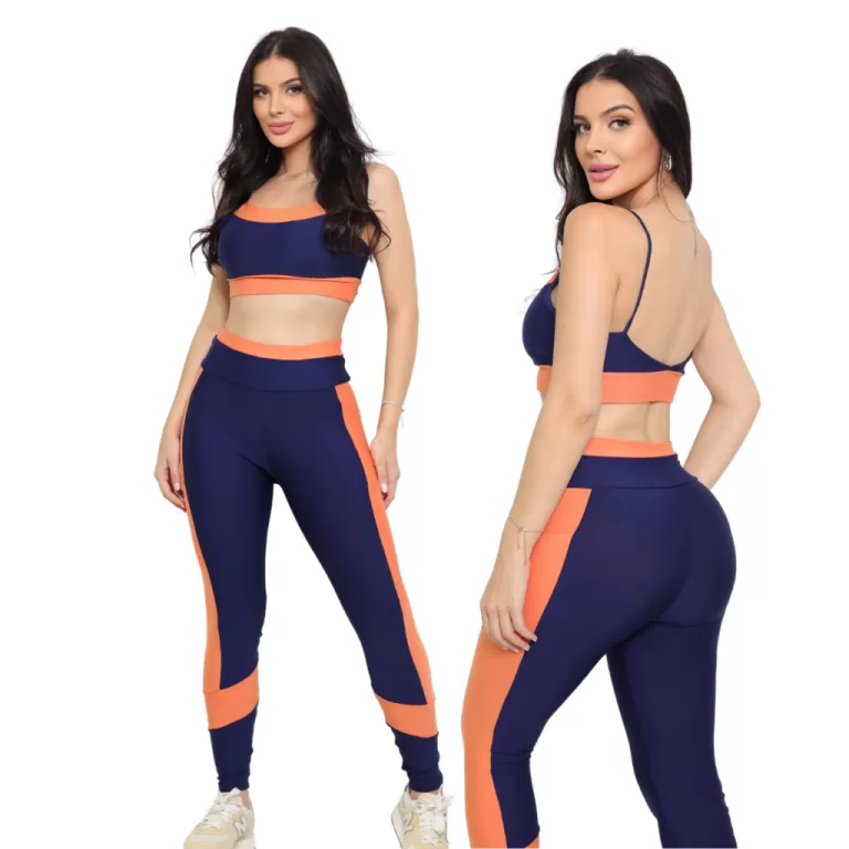 Conjunto Para Academia Calça Com Bolso E Top Cost