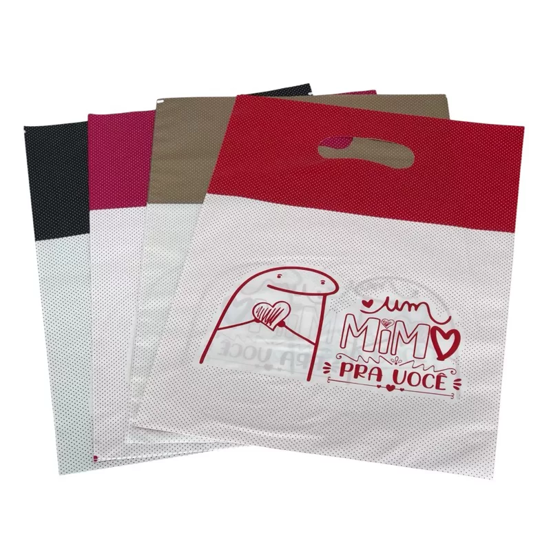 Sacola boca de palhaço UM MIMO PRA VOCÊ 25x35cm 50un