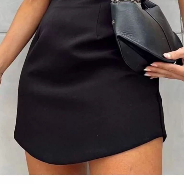 Short Saia Alfaiataria Cintura Alta Plus Size Gg E