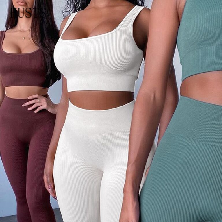 Conjunto de 2 peças de sutiã feminino para ioga 