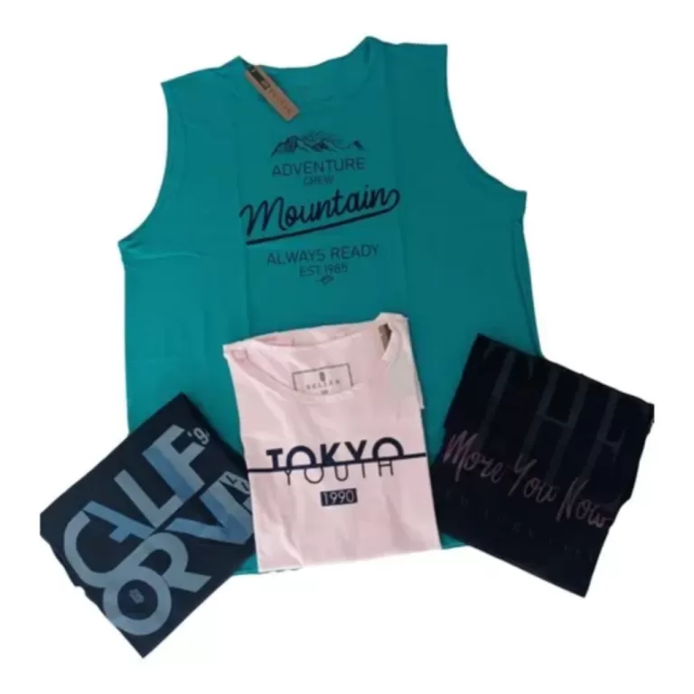 Kit 4 Regatas Plus Size Masculinas G1 G2 G3 G4 G5 