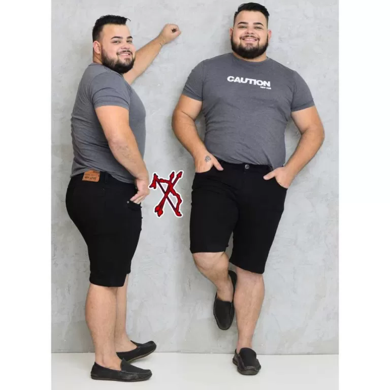 Bermuda Short Masculina Plus Size no Jeans Casual 