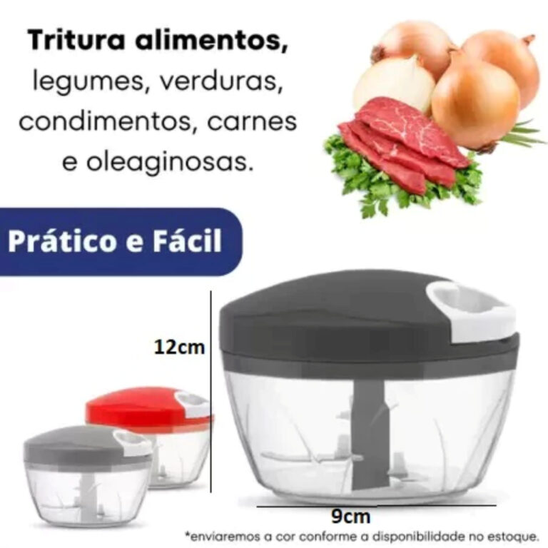 Processador Manual 200ml 2 Lâminas 12X9X12CM Alim