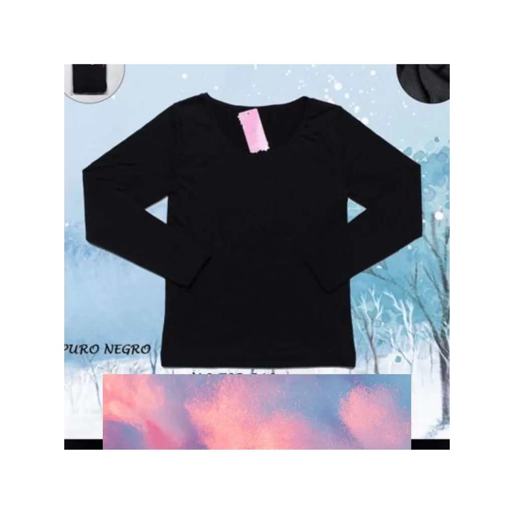 1 unidade Camisa Térmica Feminina Frio Intenso Flanelada Esquenta