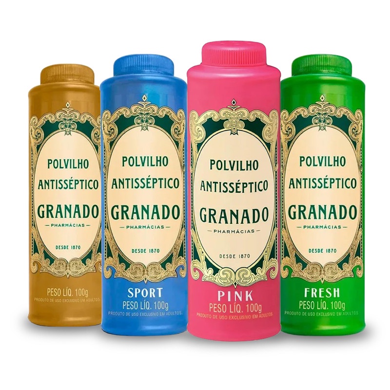Polvilho Talco Antisséptico para os pés Granado – 100g