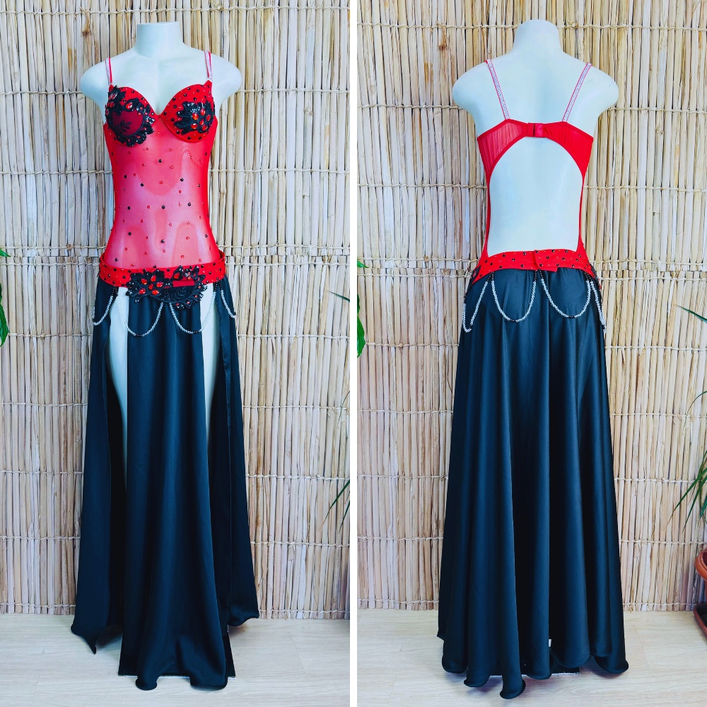Dança do Ventre Traje Bordado Completo com Body –  Pronta Entrega – TC-BODY55