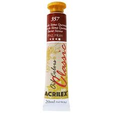 Tinta óleo Acrilex terra siena queimada 357 20ML