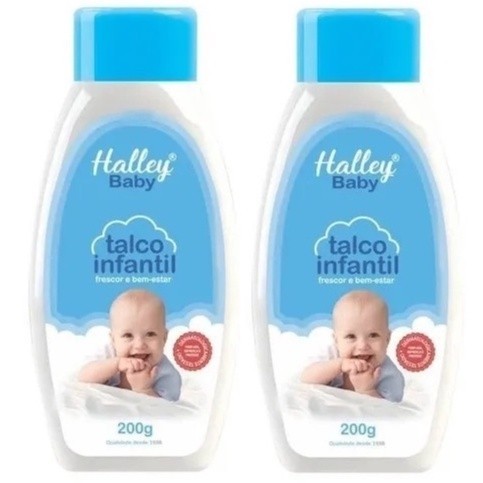 Talco Infantil Halley Baby Azul 200g – Kit C