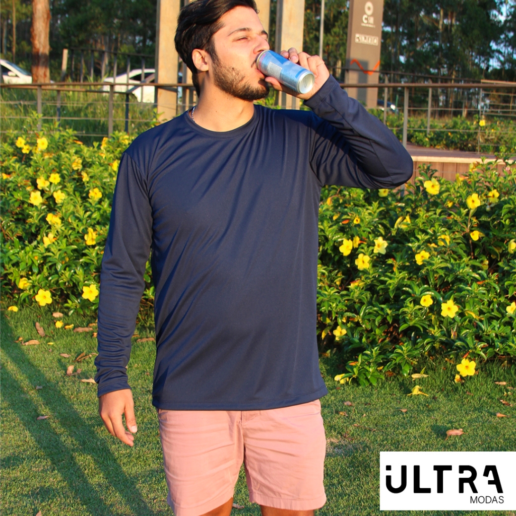 Camisa Térmica Segunda Pele Masculina Manga Longa com Proteção Solar 50+ – Ultra Modas