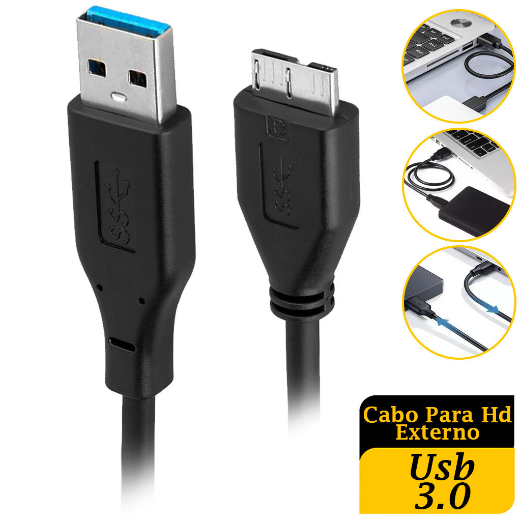 Cabo Para Hd Externo Samsung/ Seagate Usb 3.0