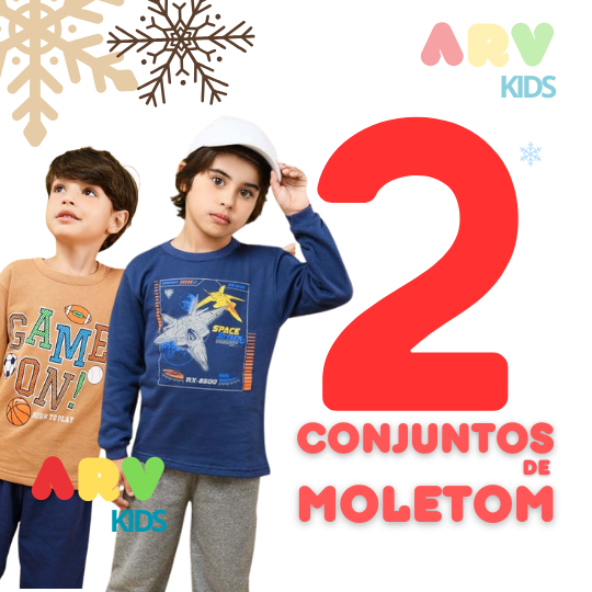 Kit Inverno infantil MENINO KIT 2 moletom  Conjunt