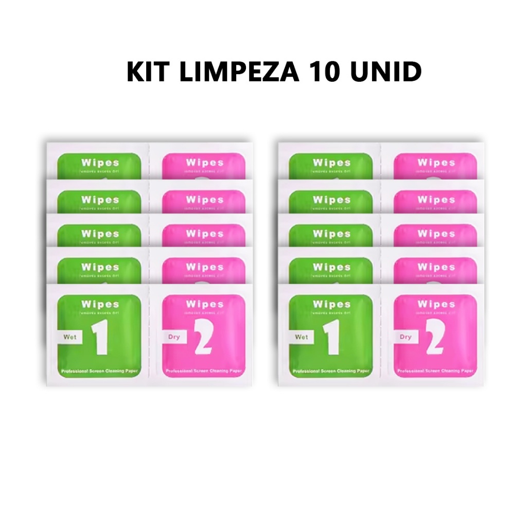 Kit limpeza 10 Unid Para Limpeza Tela Instalação De Película Celular GPS Tablet