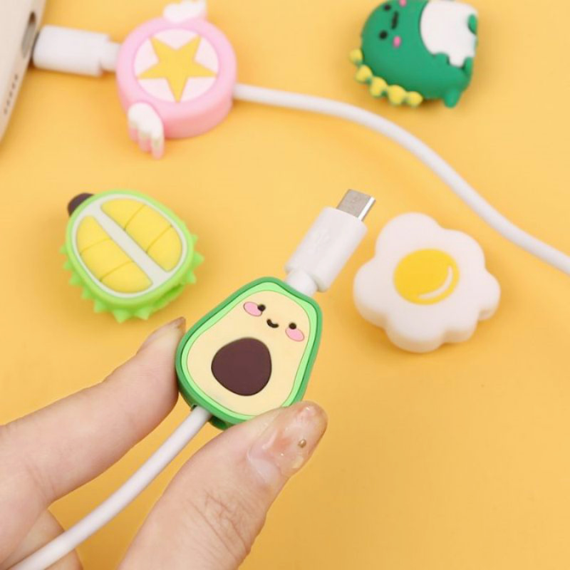 Protetor De Cabo Enrollador Para Carregamento Usb Cabo De Dados Cabeça De Proteção