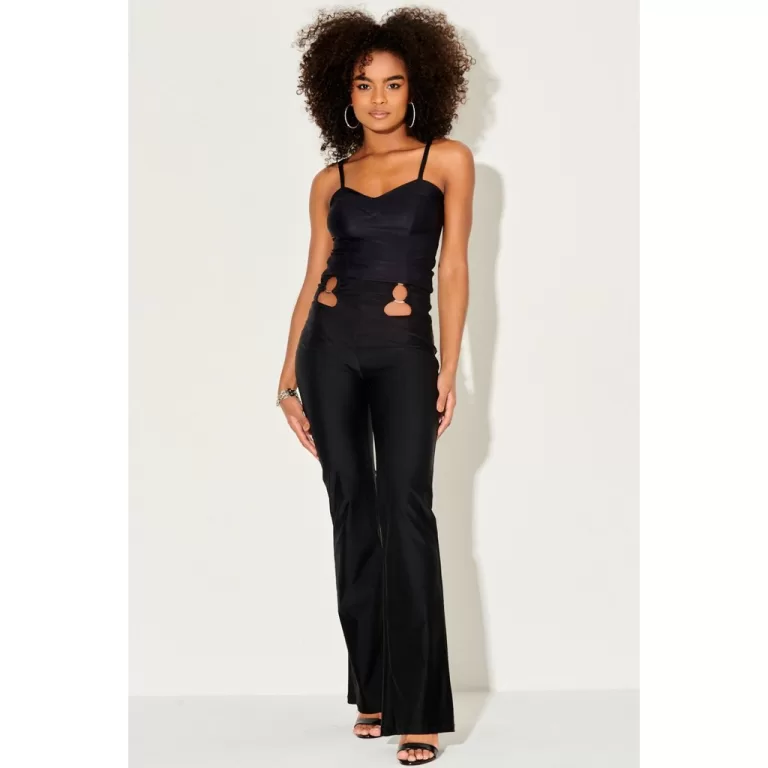 Calça Feminina Up Glam Flare Argolas Cós Planet 