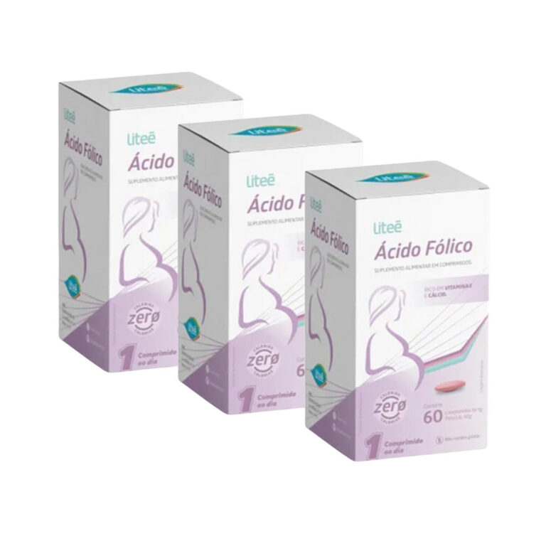 Kit 3 Suplementos De Ácido Fólico E Vitamina E 6