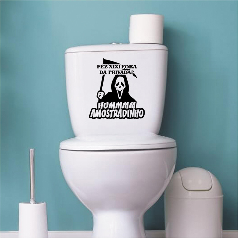Adesivo Vaso Sanitário Humm Amostradinho Fez Xixi Fora da Privada