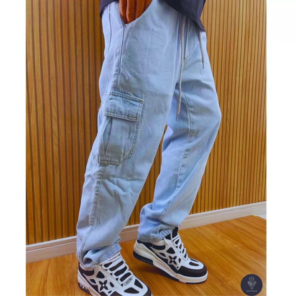 Calças Balão cargo Masculina Jogger sem punho