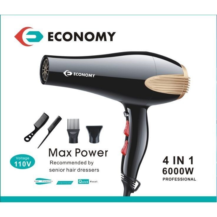 Secador De Cabelo Max Power 3000W Economy Preto 11