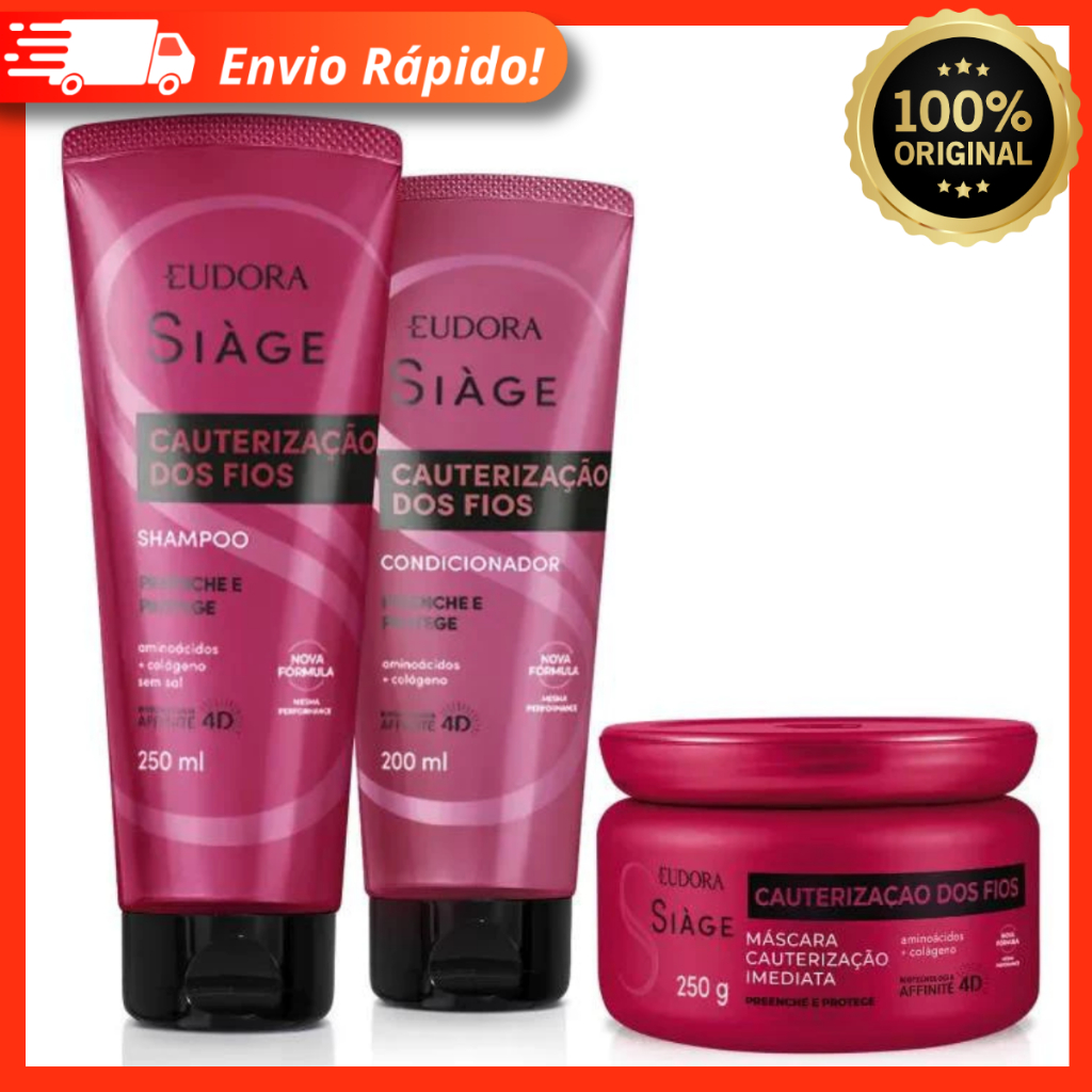 Combo Siàge Cauterização dos Fios: Shampoo + Condicionador + Máscara – Eudora