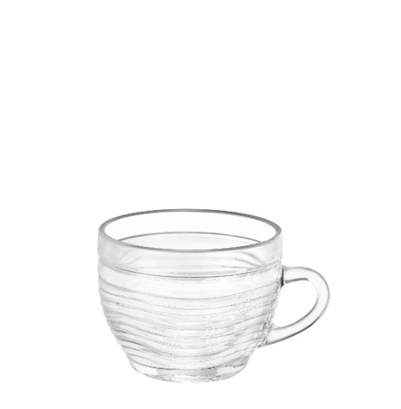 CRYSTAL – XICARA CHA 260 ML S/ PIRES – CAIXA C/ 24 PEÇAS