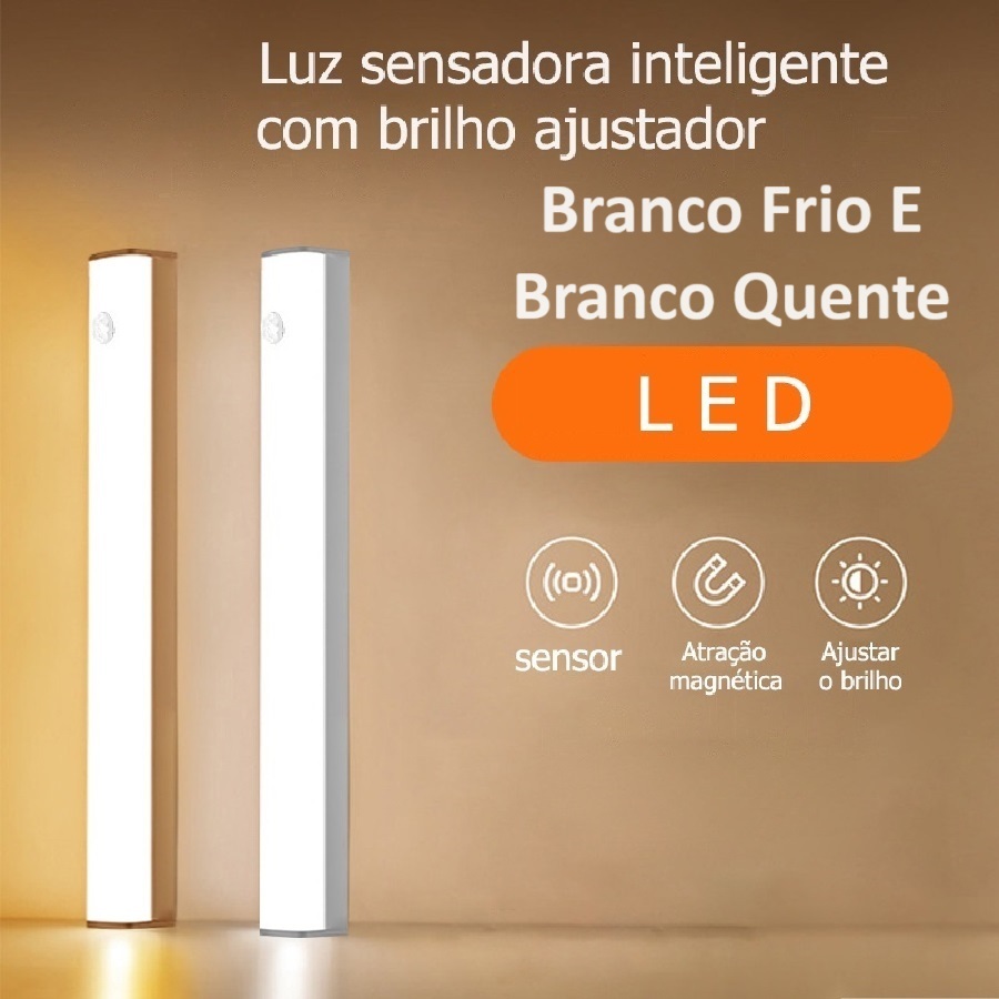 50Cm Luz LED Branco Quente Ou Frio Sem Fio Sensor Carregamento USB 30Cm 20Cm De Inteligente Do Guard