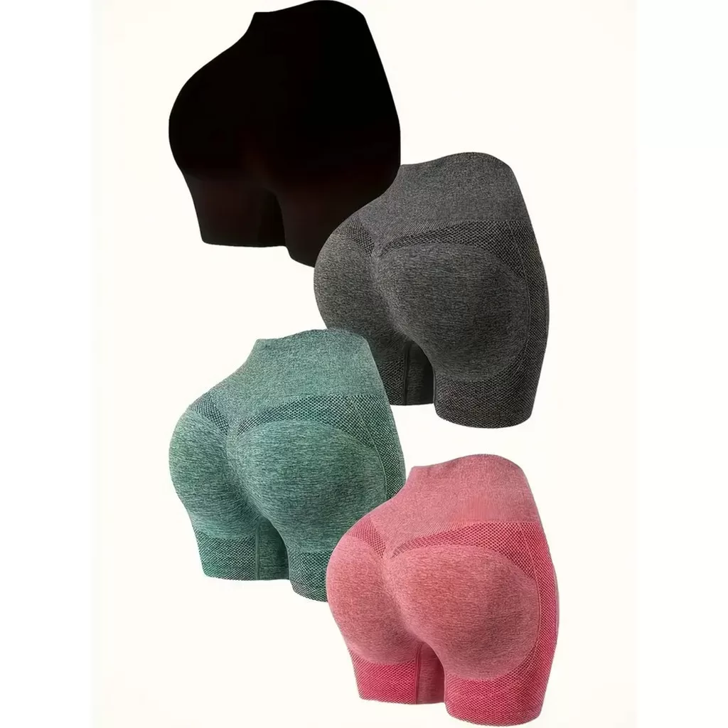 Kit 4 Shorts Levanta Bumbum Feminino Academia Yoga Fitness