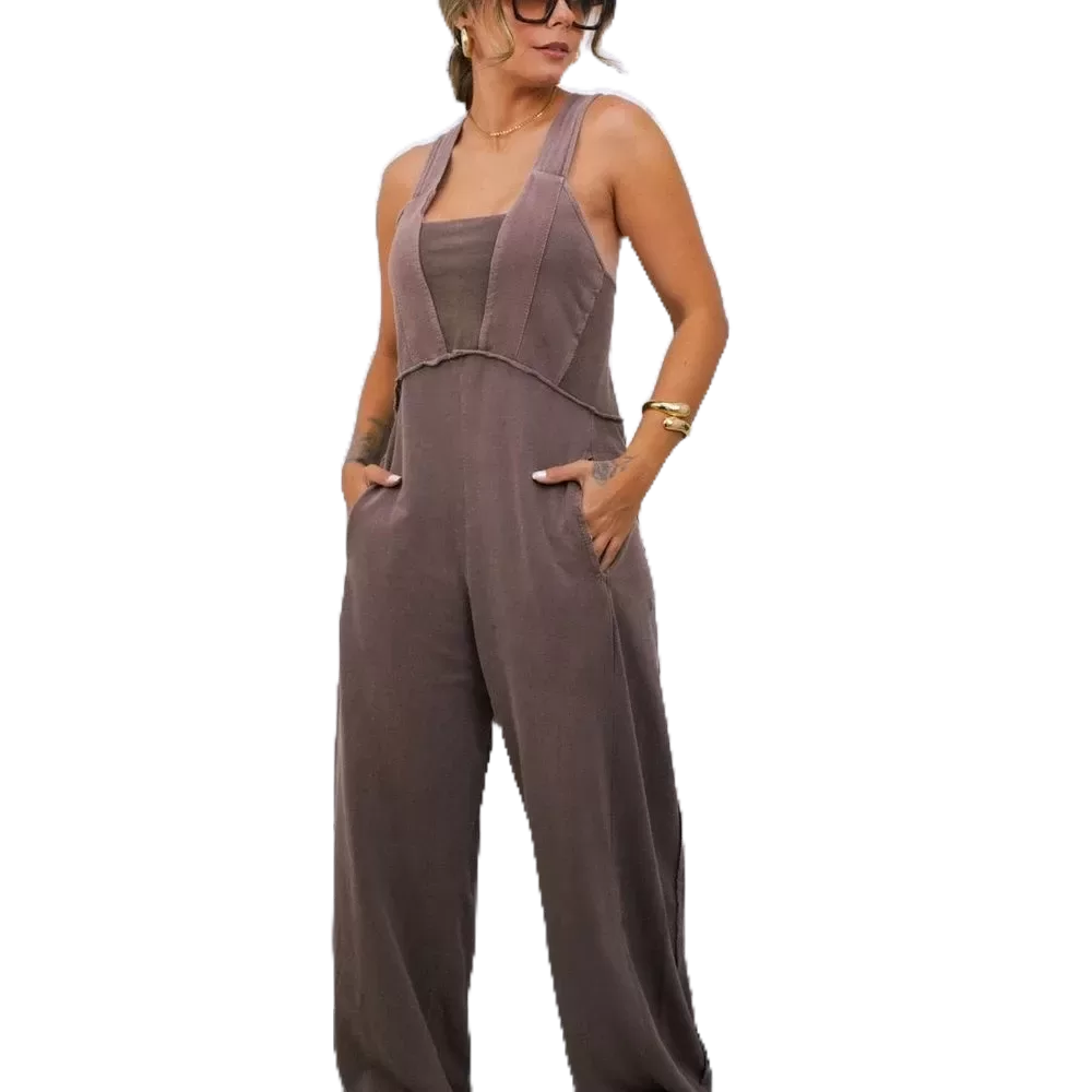 Macacão Feminino Estonado de moletinhoBella