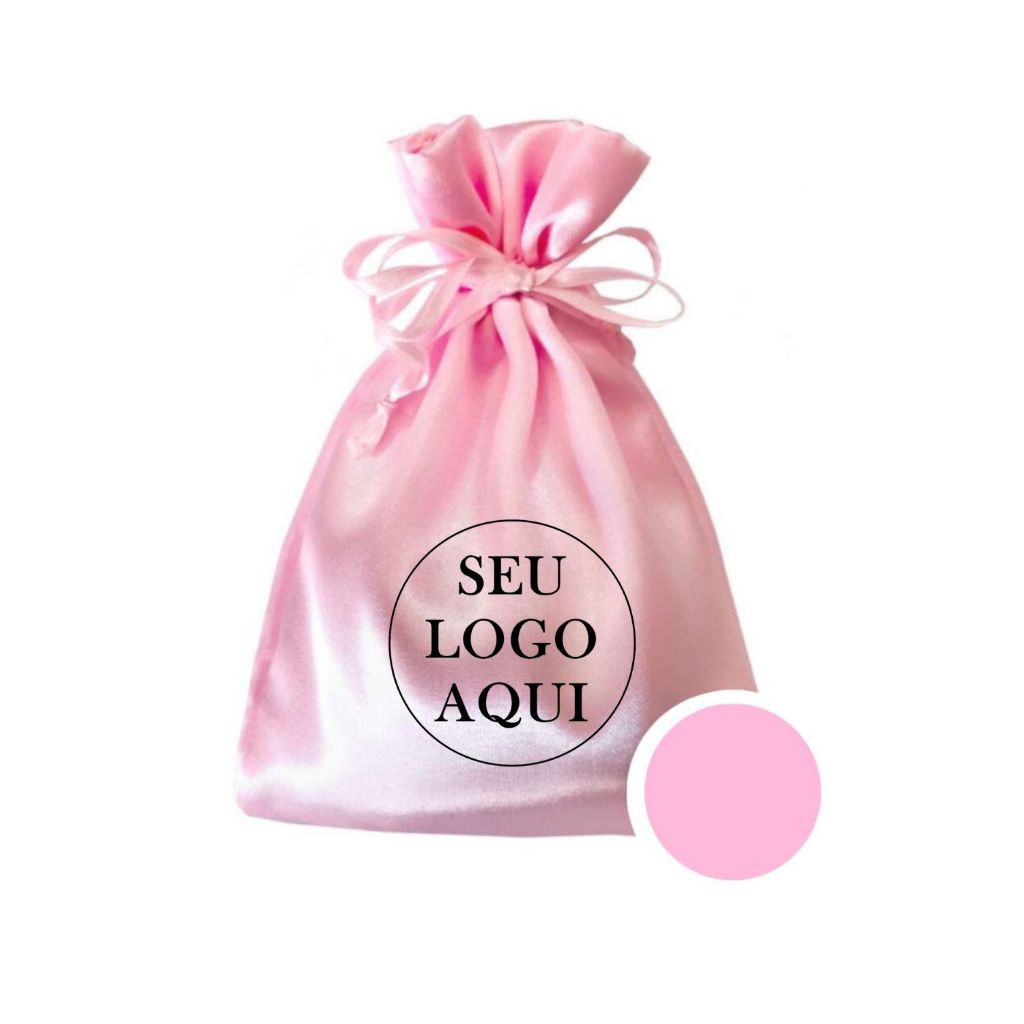 10 Saco de Cetim Personalizado Para Chá bebe, Casamento, Aniversario, Festa, Comemoração.