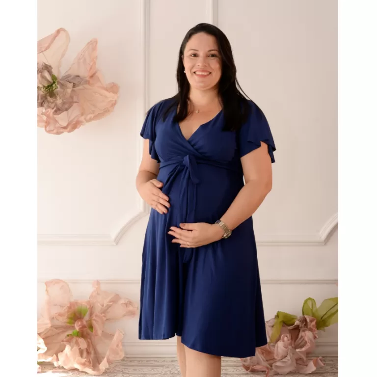Vestido Para Gestante Super Confortável Gravida V