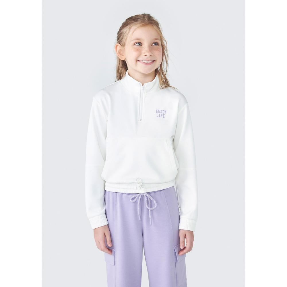 Blusão Infantil Menina Gola Alta Hering Kids