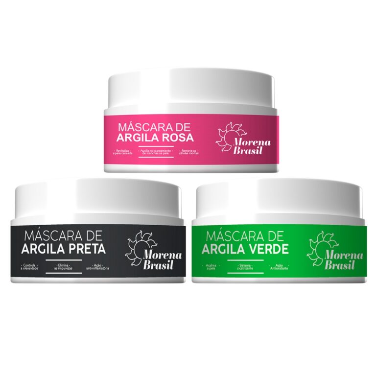 Morena Brasil: Máscaras de Argila Verde, Rosa e P