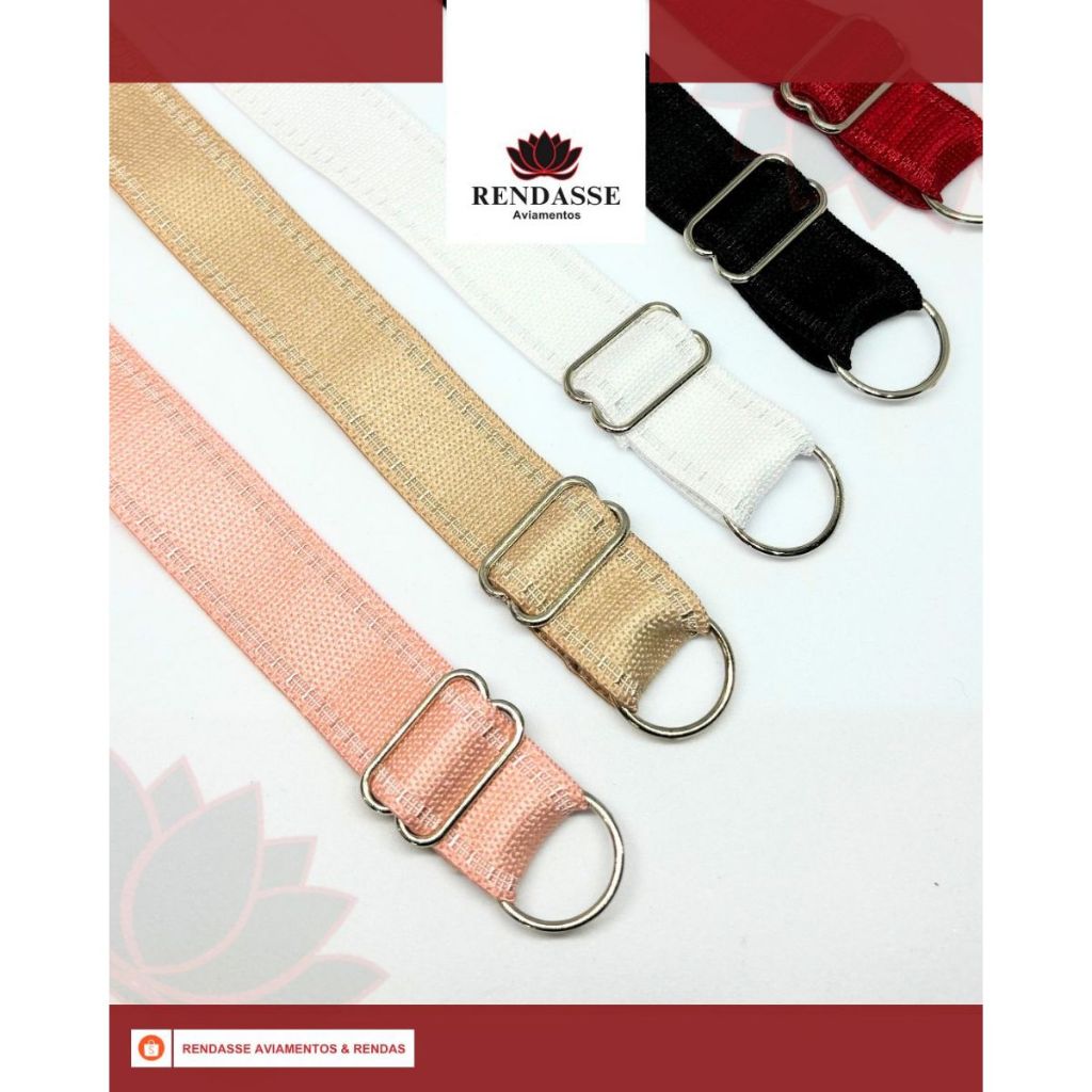 Pacote 10 Pares de Alça Sutiã Reforçada Plus Size de 1,8cm Costura