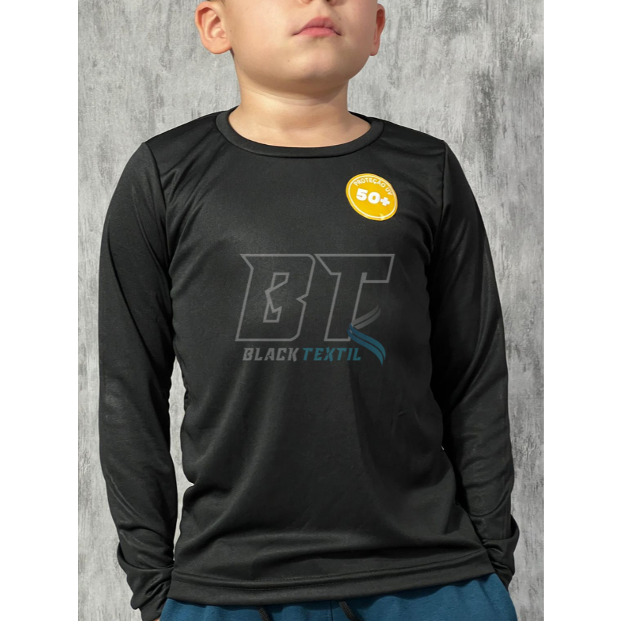 Camiseta Manga Longa UV Infantil Roupas Verão Proteção Praia Piscina