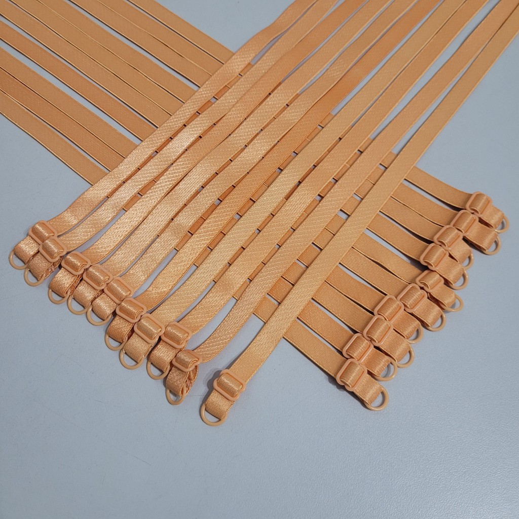 Alça de Sutiã Pronta 10mm x 40cm com Regulagem e Argola Modelo Papiro