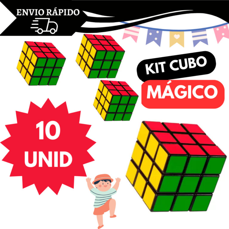 Kit 10 Cubos Mágicos Interativos para Crianças A