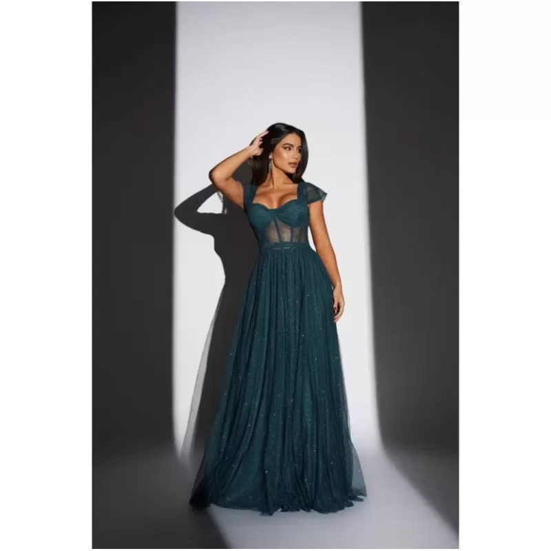 vestido de festa longo madrinha formatura casamento convidada debutante elegante verde esmeralda