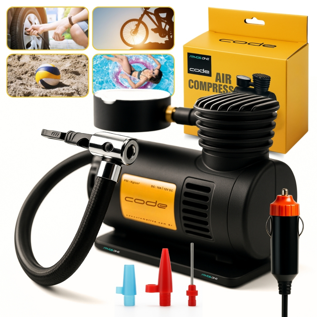 Compressor De Ar  Automotivo 12v Mini Compressor de Ar Portátil 300PSI Code