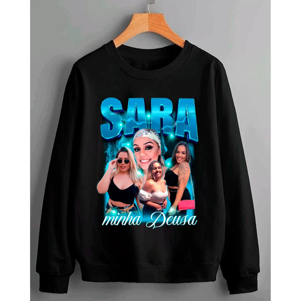 Moletom Gola Careca Casa com Foto Namorado Namorada Personalizado com suas Fotos ENVIE AS FOTOS E A