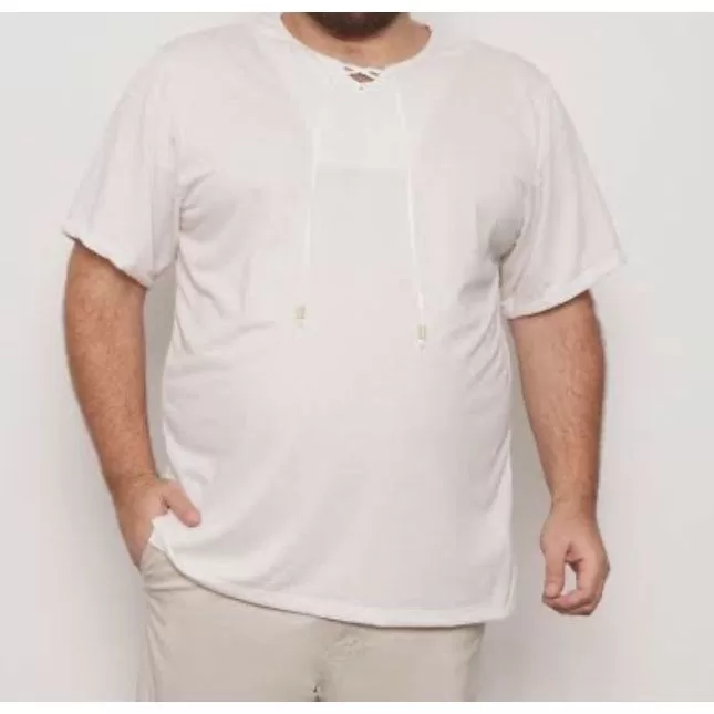 Bata Linho Masculina Manga curta, plus size,camisa