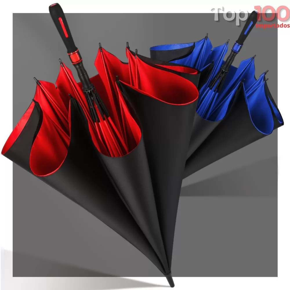 Guarda Chuva Grande Automático Tecido Com Blackout Reforçado Proteção Solar