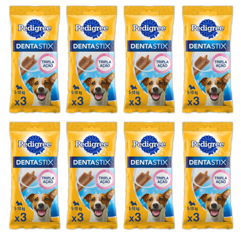 Kit Com 8 Dentastix Pedigree Petiscos Para Cães P